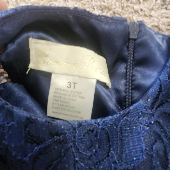 American Princess Navy Blue Lace Dress - Picture 3 of 12